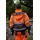 Fluorescent Orange Parka industrial workwear Hi-Vis jacket for man custom garment factory