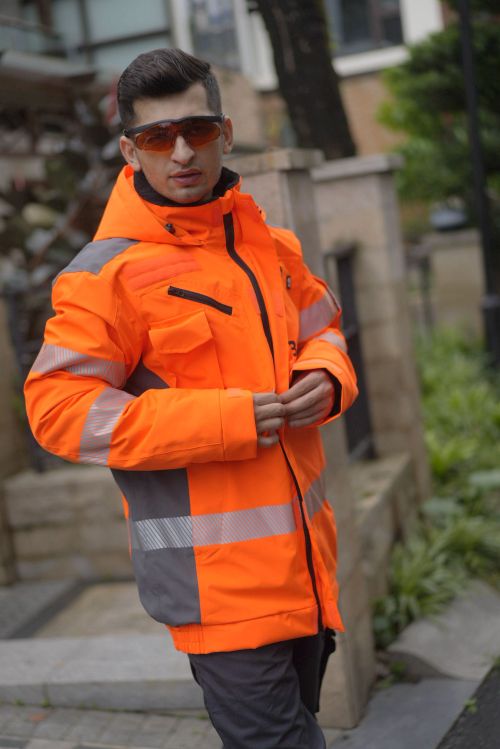 Durable Hi-Vis Safety Jacket Fluorescent Yellow Orange Red EN ISO 20471 Workwear Manufacturer OEM ODM