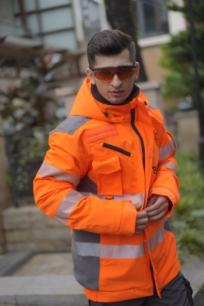 Durable Hi-Vis Safety Jacket Fluorescent Yellow Orange Red EN ISO 20471 Workwear Manufacturer OEM ODM