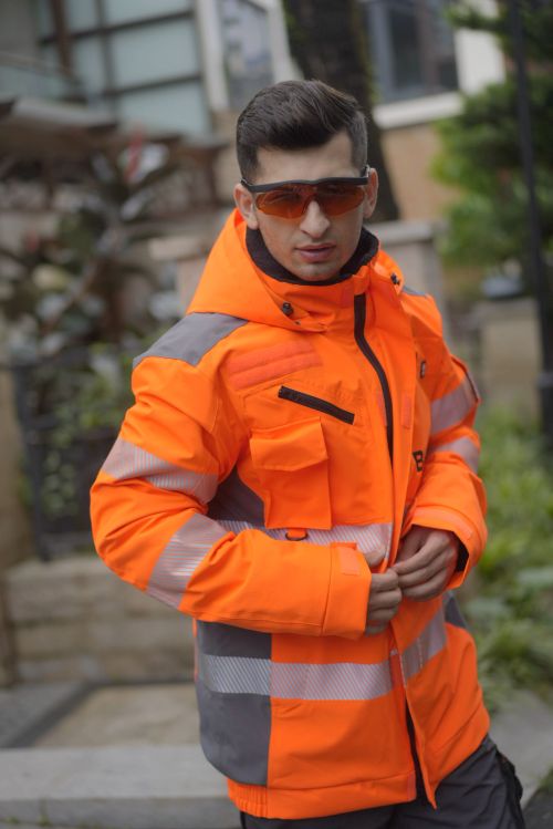 Durable Hi-Vis Safety Jacket Fluorescent Yellow Orange Red EN ISO 20471 Workwear Manufacturer OEM ODM