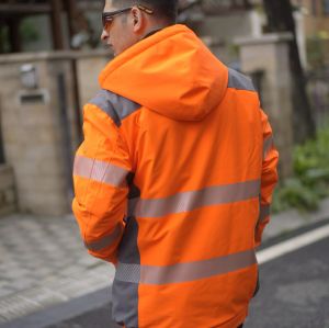 Durable Hi-Vis Safety Jacket Fluorescent Yellow Orange Red EN ISO 20471 Workwear Manufacturer OEM ODM