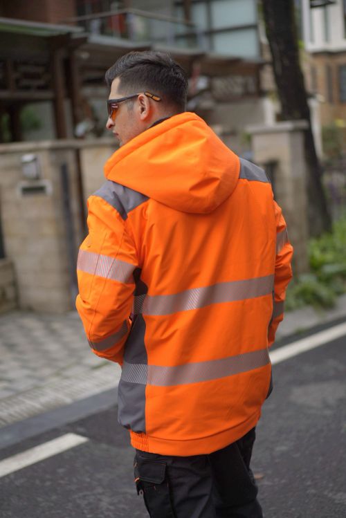 Durable Hi-Vis Safety Jacket Fluorescent Yellow Orange Red EN ISO 20471 Workwear Manufacturer OEM ODM