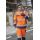 Durable Hi-Vis Safety Jacket Fluorescent Orange EN ISO Workwear Manufacturer OEM