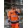 Durable Hi-Vis Safety Jacket Fluorescent Orange EN ISO Workwear Manufacturer OEM