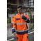 Durable Hi-Vis Safety Jacket Fluorescent Orange EN ISO Workwear Manufacturer OEM