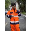 Durable Hi-Vis Safety Jacket Fluorescent Orange EN ISO Workwear Manufacturer OEM