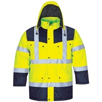 Hi Vis Waterproof Hooded Safety Work Jacket
