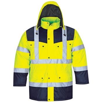 Hi Vis Waterproof Hooded Safety Work Jacket
