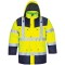 Hi Vis Waterproof Hooded Safety Jacket - EN ISO 20471 Compliant Reflective Workwear for Construction & Roadwork