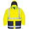Hi Vis Waterproof Hooded Safety Jacket - EN ISO 20471 Compliant Reflective Workwear for Construction & Roadwork
