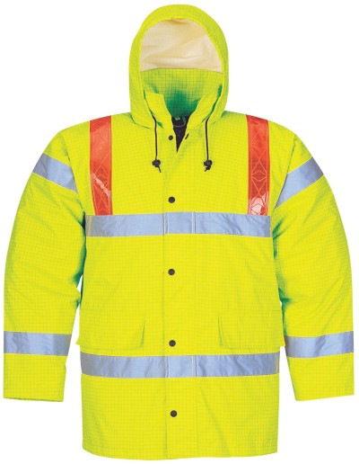 Hi Vis Waterproof Hooded Safety Work Jacket