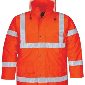 EN ISO 20471 / ANSI Class  Orange High Visibility Reflective Jacket