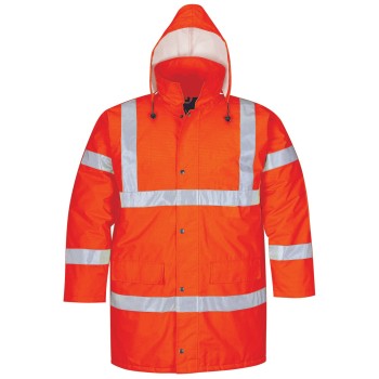 Orange High Visibility Reflective Safety Jacket