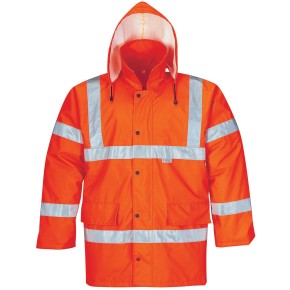 Orange High Visibility Reflective Safety Jacket