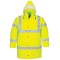 Hi Vis Waterproof Hooded Safety Jacket - EN ISO 20471 Compliant Reflective Workwear for Construction & Roadwork