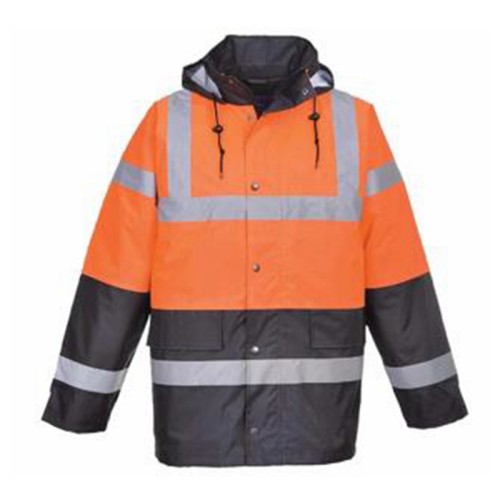 EN ISO 20471 High Visibility Safety Jacket Fluorescent Yellow Waterproof Windproof Hi Vis WorkWear for Construction