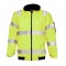 EN ISO 20471 High Visibility Safety Jacket Fluorescent Yellow Waterproof Windproof Hi Vis WorkWear for Construction