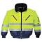 High Visibility Safety Jacket with Reflective Tape EN ISO 20471 Certified Hi Vis Work Coat for Workers