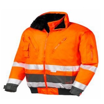 High Visibility Safety Jacket with Reflective Tape EN ISO 20471 Certified Hi Vis Work Coat for Men