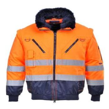 High Visibility Safety Jacket with Reflective Tape EN ISO 20471 Certified Hi Vis Work Coat for Workers