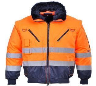 High Visibility Safety Jacket with Reflective Tape EN ISO 20471 Certified Hi Vis Work Coat for Workers