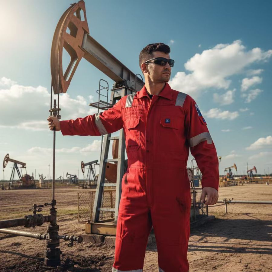 Сертифицированный антистатический комбинезон FR для нефтепромысла, OEM ODM