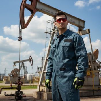 Heavy-Duty FR Coverall for Oil & Gas Drilling Operations