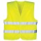 High Visibility Safety Vest for Men Grey Reflective Stripes. Multiple Pockets Construction Vest