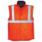 High Visibility Safety Vest for Men Grey Reflective Stripes. Multiple Pockets Construction Vest