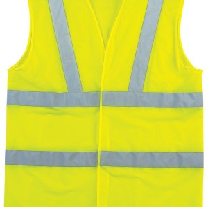 High Visibility Safety Vest for Men Grey Reflective Stripes Multiple Pockets Warehouse Vest