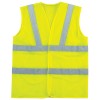 High Visibility Safety Vest for Men Grey Reflective Stripes. Multiple Pockets Construction Vest