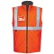 High Visibility Safety Vest for Men Grey Reflective Stripes. Multiple Pockets Construction Vest