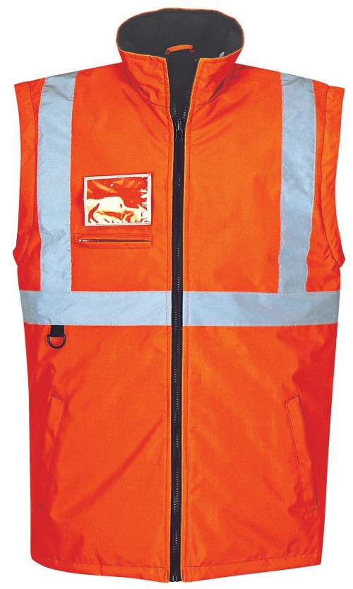 High Visibility Safety Vest for Men Grey Reflective Stripes. Multiple Pockets Construction Vest