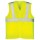 High Visibility Bomber Style Reflective Work Vest with Navy Collar