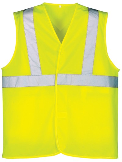 factory Reflective Vests Visibility Vest for Construction Work Vest Knitted Fabric Yellow