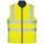 High Visibility Bomber Style Reflective Work Vest with Navy Collar