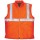 High Visibility Bomber Style Reflective Work Vest with Navy Collar