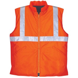 Chalecos reflectantes de suministro de fábrica, chaleco de visibilidad para la construcción, chaleco de trabajo cálido de tejido de punto.