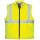 High Visibility Bomber Style Reflective Work Vest with Navy Collar