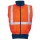 High Visibility Bomber Style Reflective Work Vest with Navy Collar