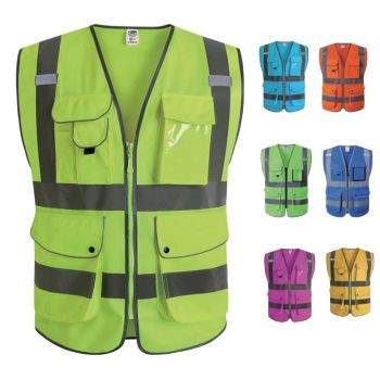 High Visibility Reflective Work Safety Vest