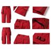 Red Ripstop Mechanic shorts for industrial