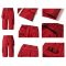 Red Ripstop cargo shorts for Warehouse workers