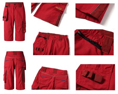 Red Ripstop cargo shorts for Warehouse workers