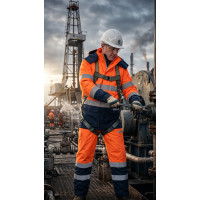 Direct Factory Custom LOGO Oil & Gas Work Coverall for Petroleum Industry