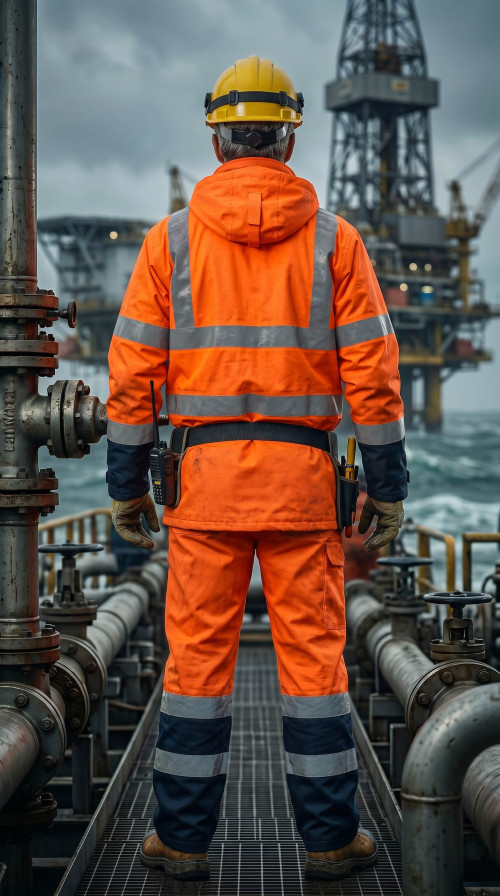 Direct Factory Custom LOGO Oil & Gas Work Coverall for Petroleum Industry