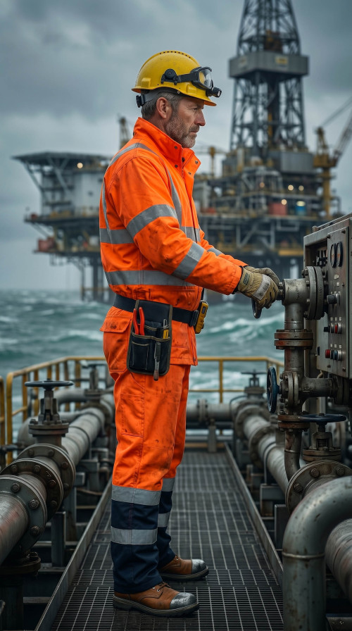 Direct Factory Custom LOGO Oil & Gas Work Coverall for Petroleum Industry