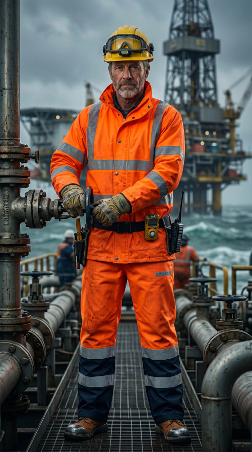 Direct Factory Custom LOGO Oil & Gas Work Coverall for Petroleum Industry