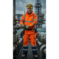 Direct Factory Custom LOGO Oil & Gas Work Coverall for Petroleum Industry