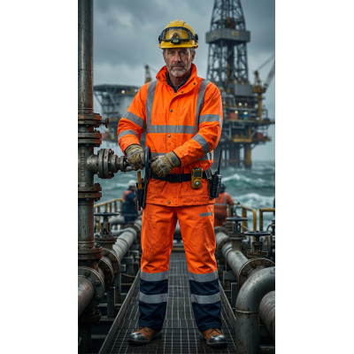 Direct Factory Custom LOGO Oil & Gas Work Coverall for Petroleum Industry